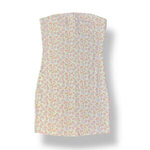 BP Green Allison Floral Strapless Tube Mini‎ Dress Womens Size XS Multicolor